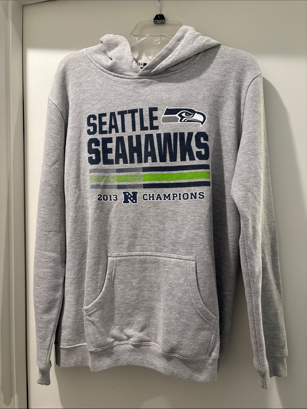 Seattle Seahawks Kids Gray Hooded Sweatshirt – Team Logo Pullover
